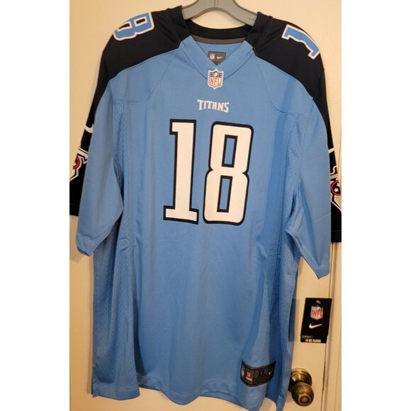 NWT  NIKE ONFUELD XL  TENNESSEE TITANS NFL FOOTBALL JERSEY #18 - Picture 1 of 5
